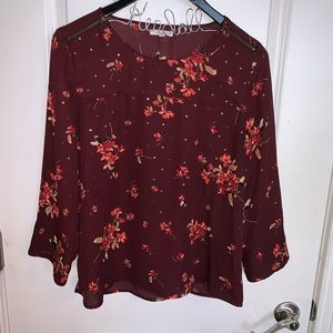 Burgundy blouse